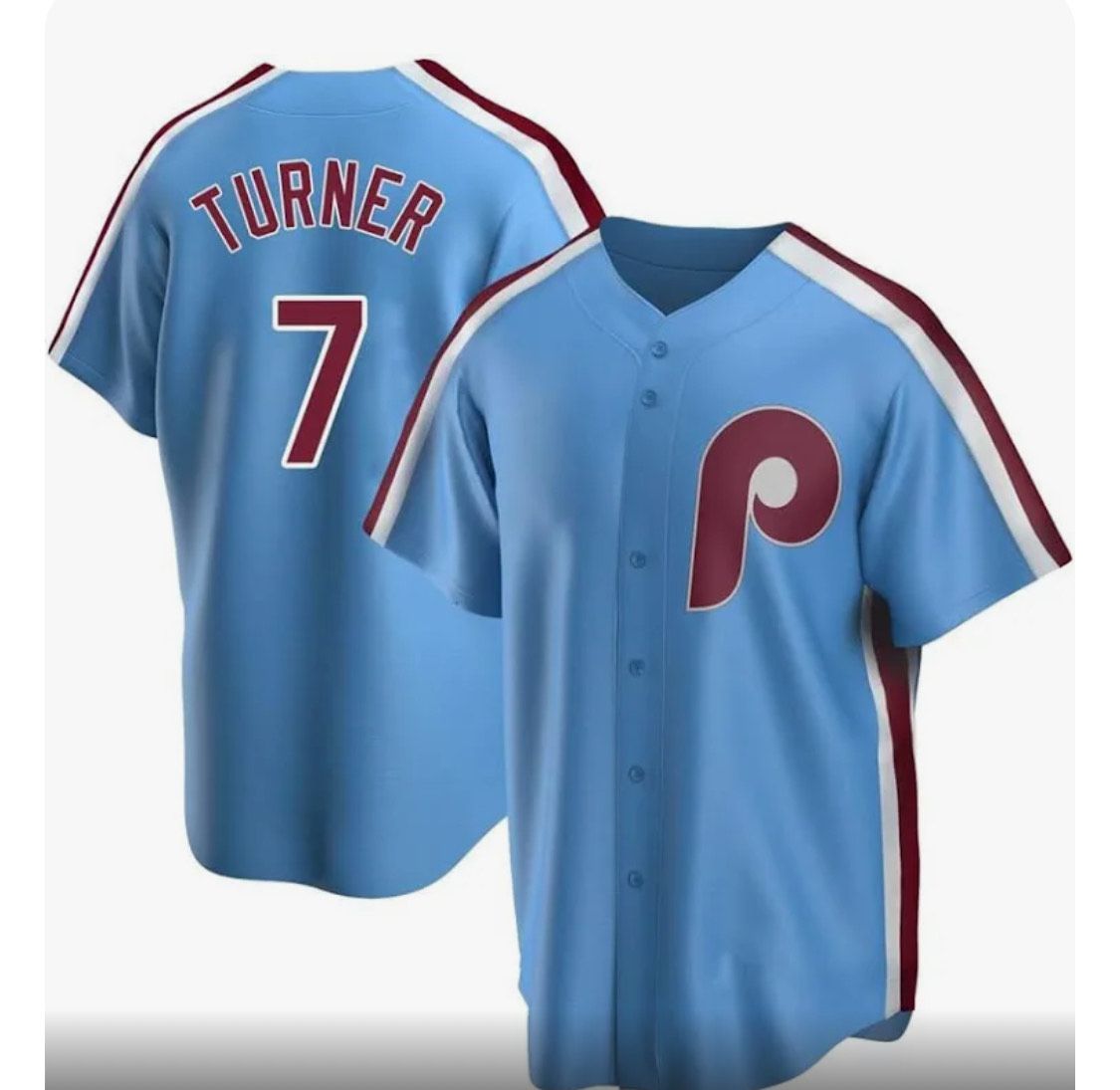 Men 2024 MLB Philadelphia Phillies #7 Turner blue jersey->philadelphia phillies->MLB Jersey